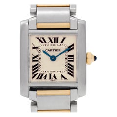 Retro Cartier Tank Francaise W51007Q4, Beige Dial, Certified and Warranty
