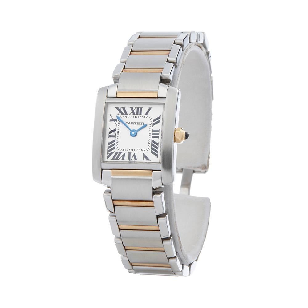 Ref: W4969
Manufacturer: Cartier
Model: Tank Francaise
Model Ref: W51007Q4
Age: 
Gender: Ladies
Complete With: Xupes Presentation Pouch
Dial: White Roman 
Glass: Sapphire Crystal
Movement: Quartz
Water Resistance: To Manufacturers