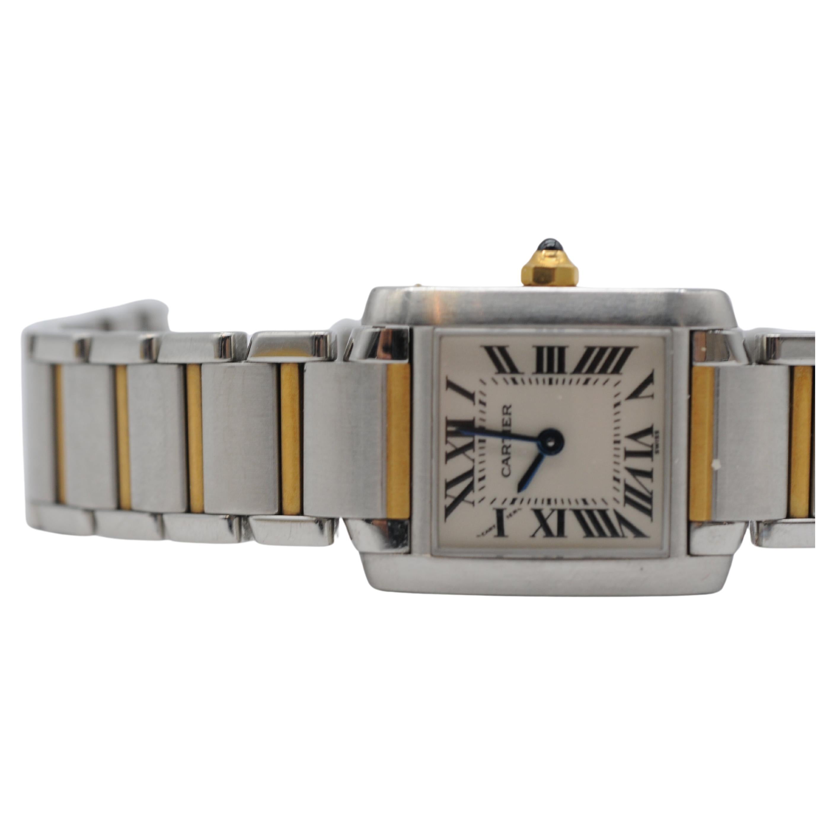 Cartier Tank Française W51007Q4 im Zustand „Gut“ in Berlin, BE