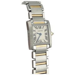 Cartier Tank Francaise W51007Q4 Ref 3217 18K Yellow Gold Steel Box Paper 2020
