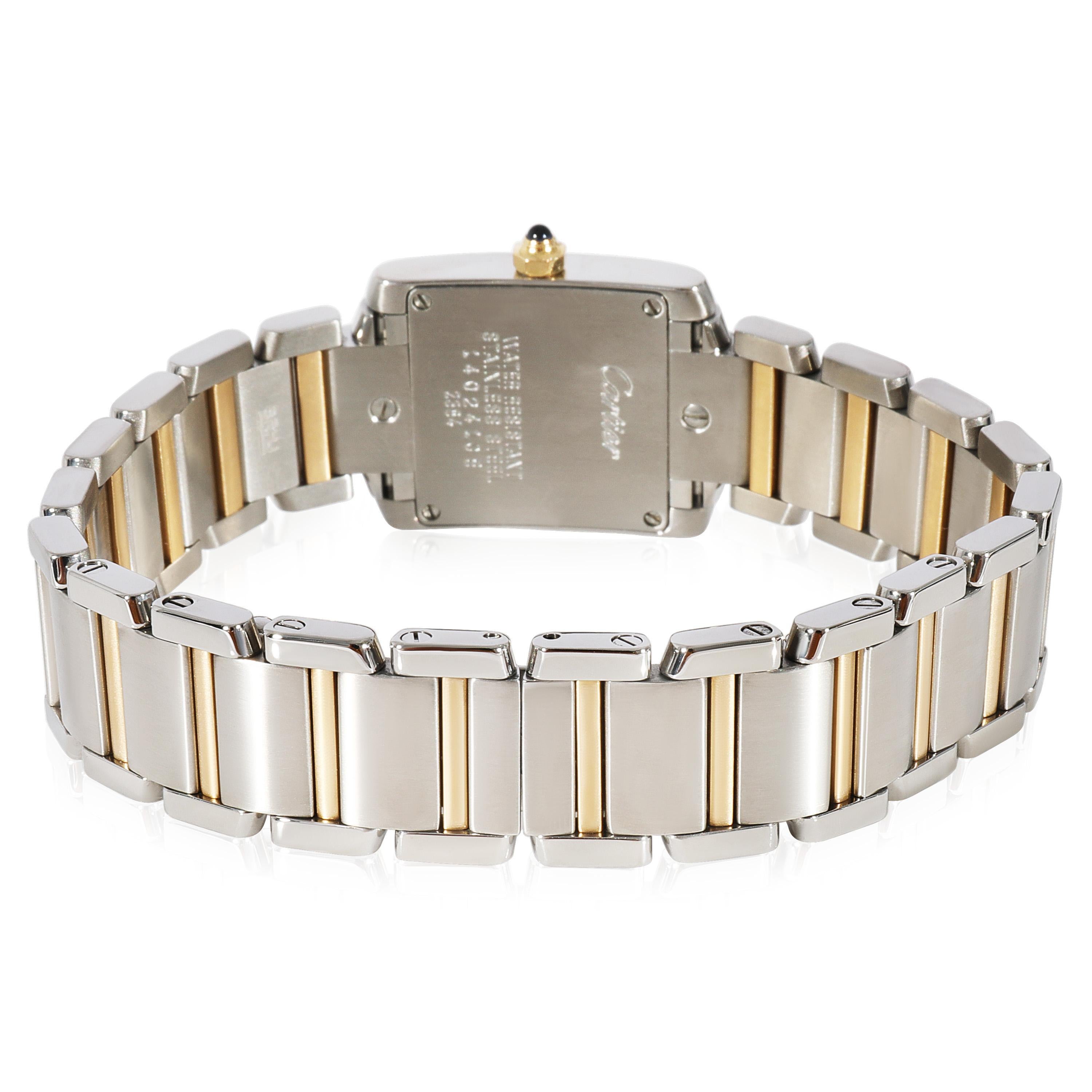 Cartier Tank Francaise W51007Q4 Women's Watch in 18kt Stainless Steel/Yellow Gol In Excellent Condition In New York, NY