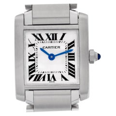 Retro Cartier Tank Francaise W51008Q3, Silver Dial, Certified