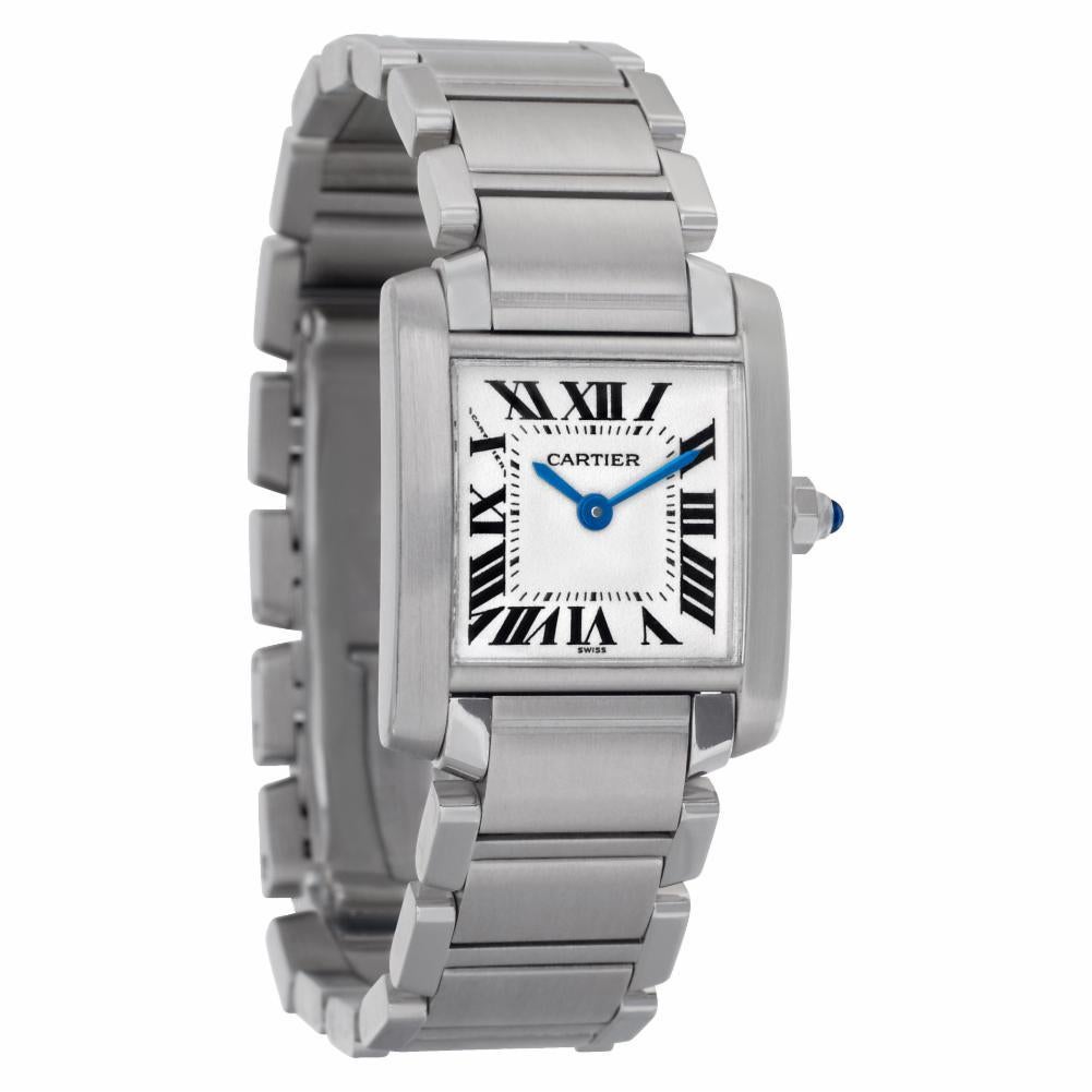 Women's Cartier Tank Francaise W51008Q3, Silver Dial Certified and Warranty