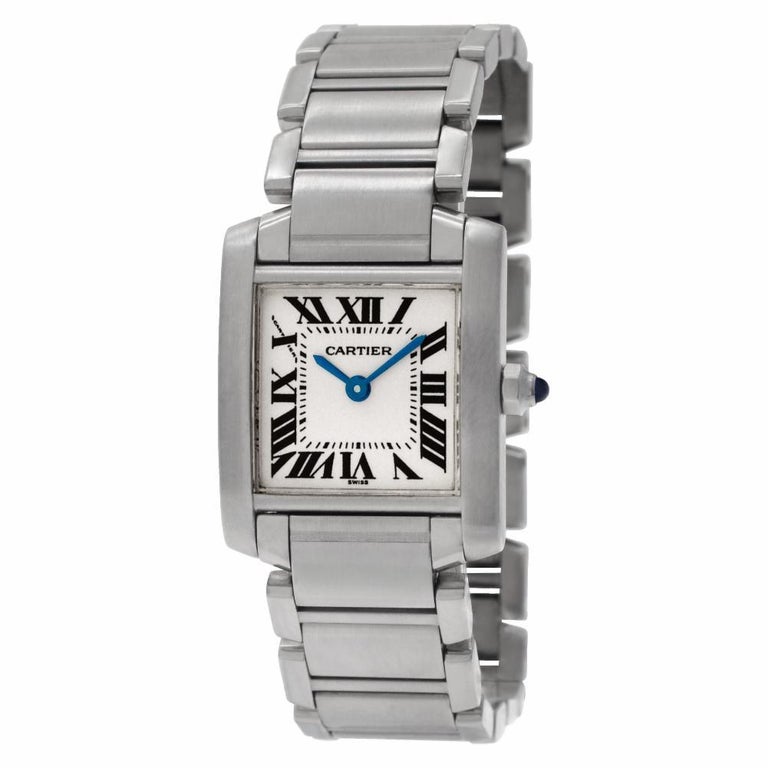 Cartier Tank Francaise W51008Q3, Blue Dial, Certified and Warranty at ...