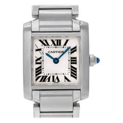 Cartier Tank Francaise W51008Q3, Blue Dial, Certified and Warranty