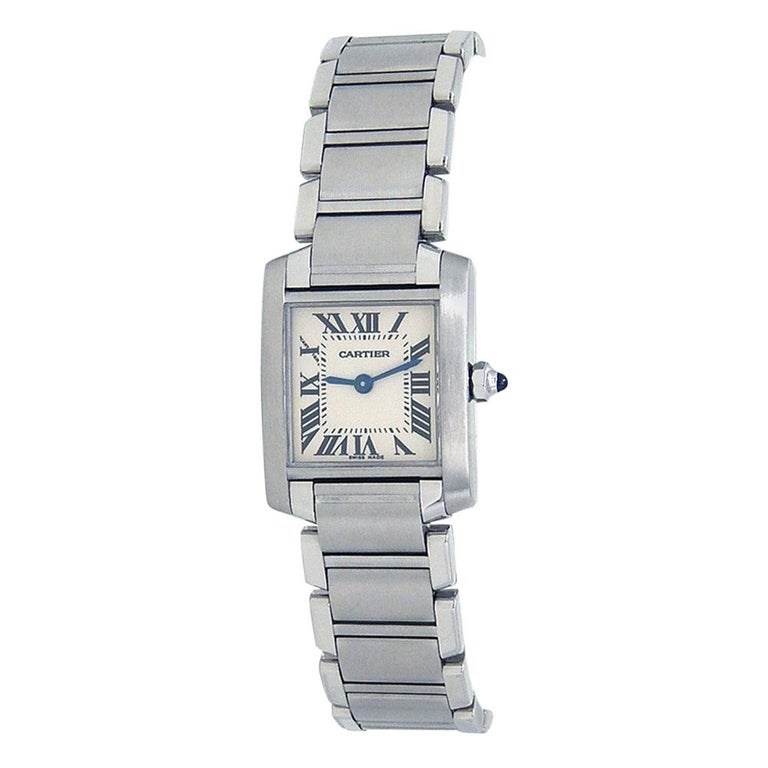 Cartier Tank Francaise W51008Q3, Case, Certified and Warranty For Sale ...