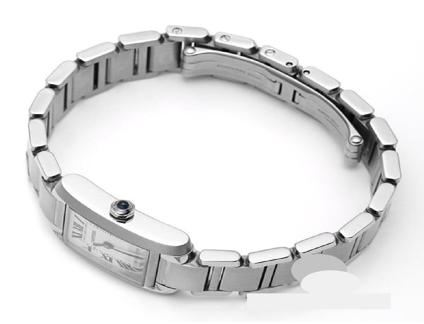 Women's Cartier Tank Française W51008Q3 - Elegant Ladies' Quartz Watch, Stainless Steel