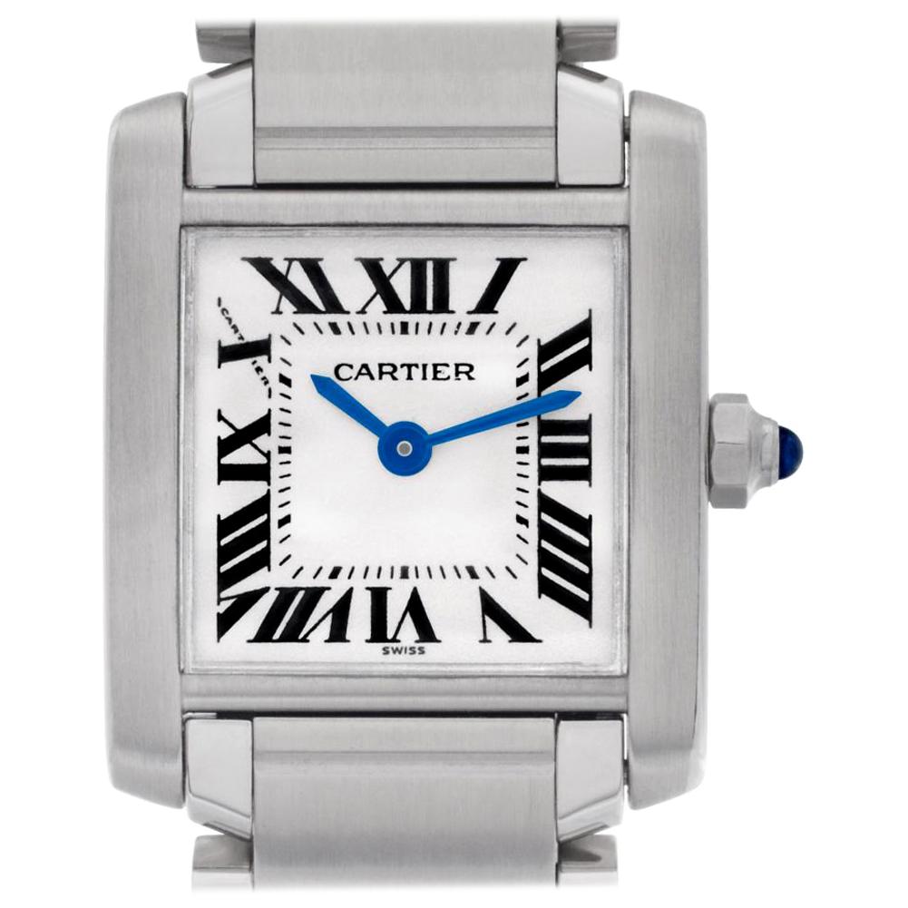 Cartier Tank Francaise W51008Q3, Silver Dial, Certified
