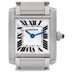 Retro Cartier Tank Francaise W51008Q3, Silver Dial, Certified