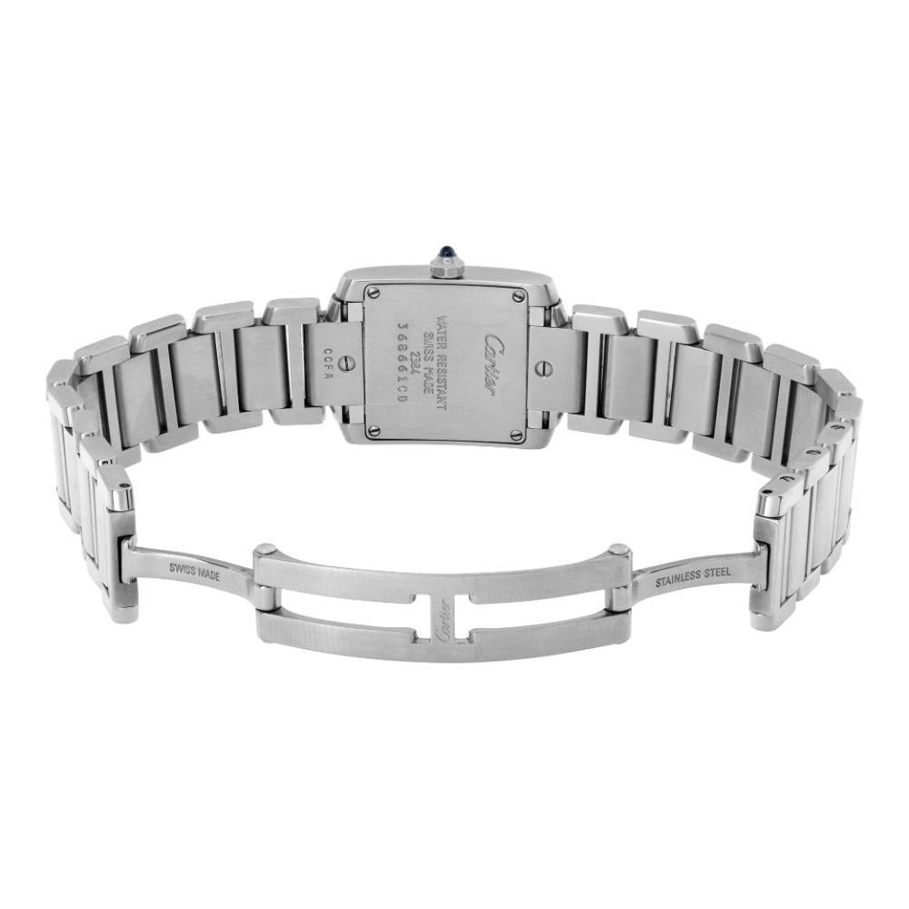 Women's Cartier Tank Francaise W51008Q3 \stainless steel w/ Cream dial 20mm Quartz watch