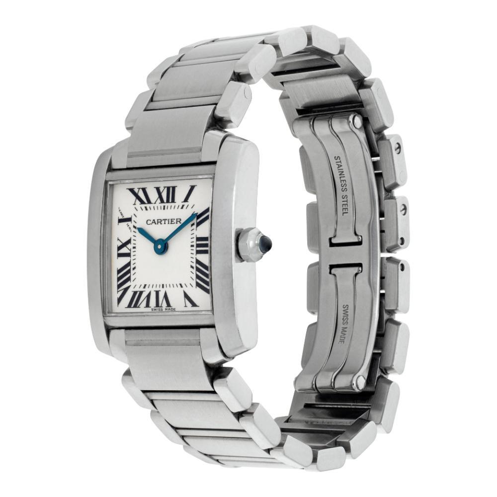 Cartier Tank Francaise in stainless steel. Quartz. 25mm (lug to lug) by 20mm wide. Ref W51008Q3. Fine Pre-owned Cartier Watch. Certified preowned Classic Cartier Tank Francaise W51008Q3 watch is made out of Stainless steel on a Stainless Steel