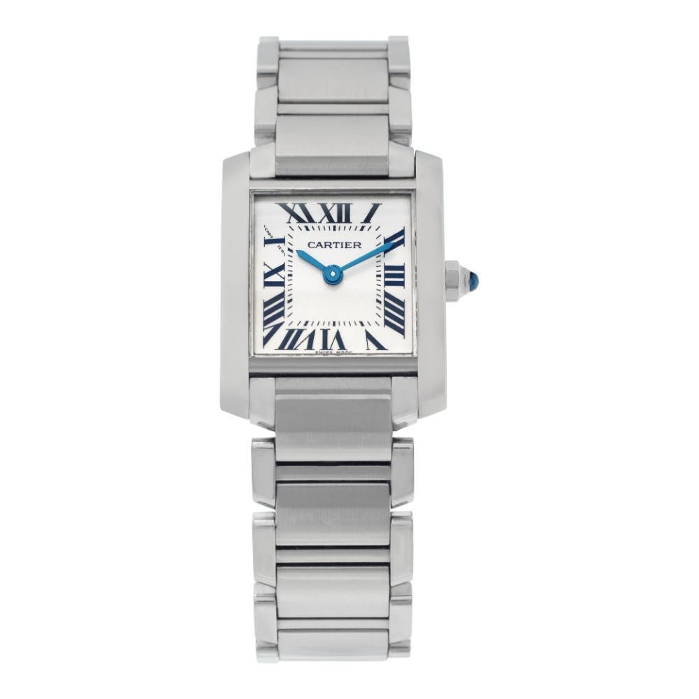 Cartier Tank Francaise W51008Q3 Stainless Steel w/ White dial 20mm Quartz watch