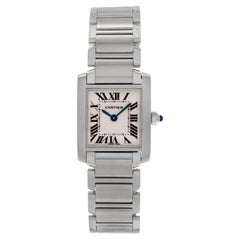 Cartier Tank Francaise w51008q3 Stainless Steel, White Dial, Quartz Watch