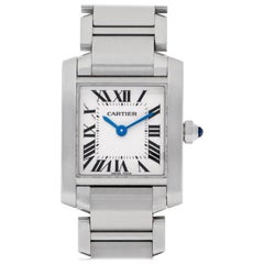 Vintage Cartier Tank Francaise W51008Q3, White Dial, Certified and Warranty