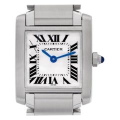 Cartier Tank Francaise W51008Q3, White Dial, Certified and Warranty