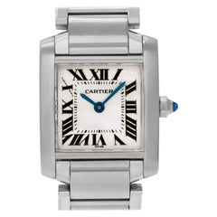 Cartier Tank Francaise W51008Q3, White Dial, Certified and Warranty
