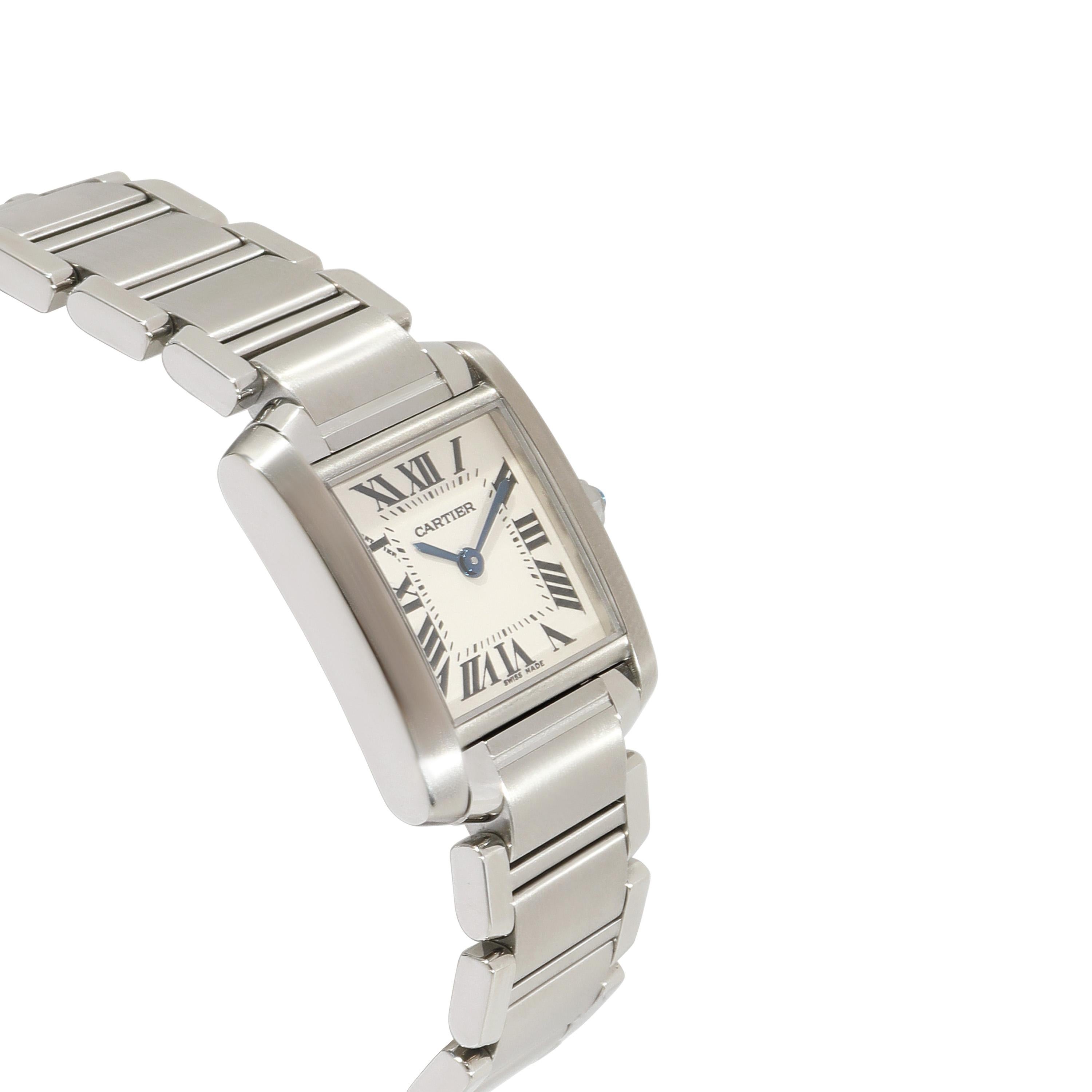 Cartier Tank Francaise W51008Q3 Women's Watch in Stainless Steel In Excellent Condition In New York, NY