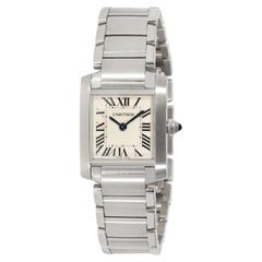 Cartier: Damenuhr Tank Francaise W51008Q3 in  Rostfreier Stahl