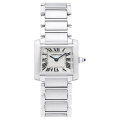 Retro Cartier Tank Française W51008Q3 Women's Watch - Quartz, Stainless Steel