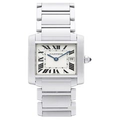 Cartier Tank Française W51011Q3 - Elegant Ladies' Quartz Watch, Stainless Steel
