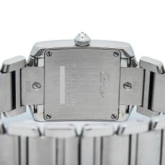 Cartier Tank Francaise W51028Q3 SS Quartz MOP Pink Dial Women Watch 20MM