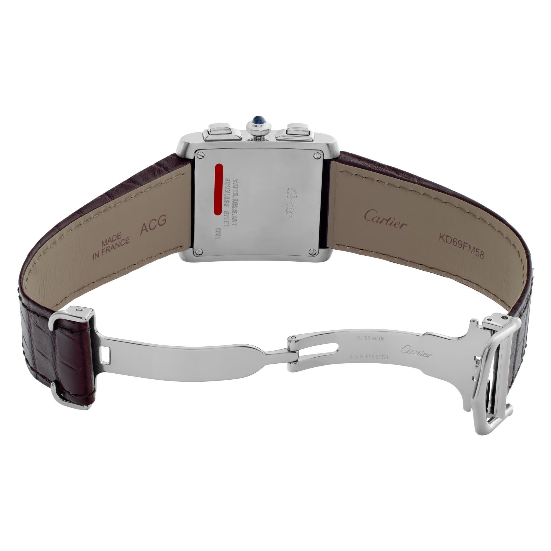 Cartier: Edelstahl-Quarz-Armbanduhr Tank Francaise w527602 für Damen oder Herren im Angebot