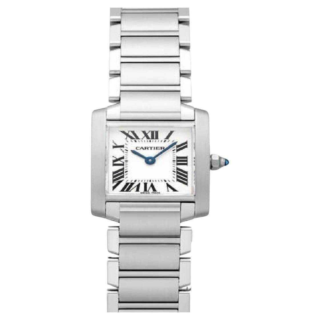 Cartier Tank Française Watch W51008Q3 - Elegant Ladies' Quartz, Stainless Steel