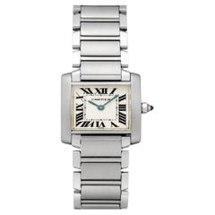 Cartier Tank Française Watch W51008Q3 - Ladies' Quartz, Stainless Steel, Elegant