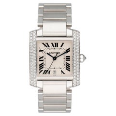 Cartier Tank Francaise WE1003S3 / 2366 18K White Gold Watch