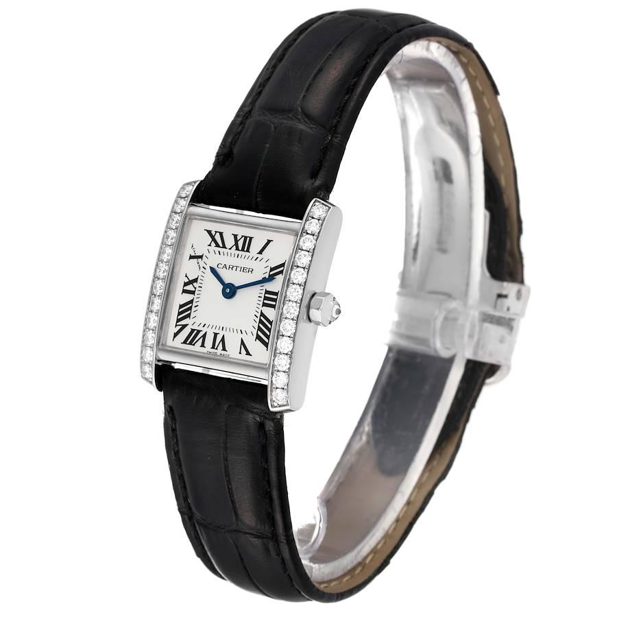 Women's Cartier Tank Francaise White Gold Diamond Ladies Watch WE100251 For Sale