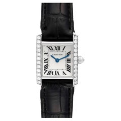 Cartier Tank Francaise White Gold Diamond Ladies Watch WE100251
