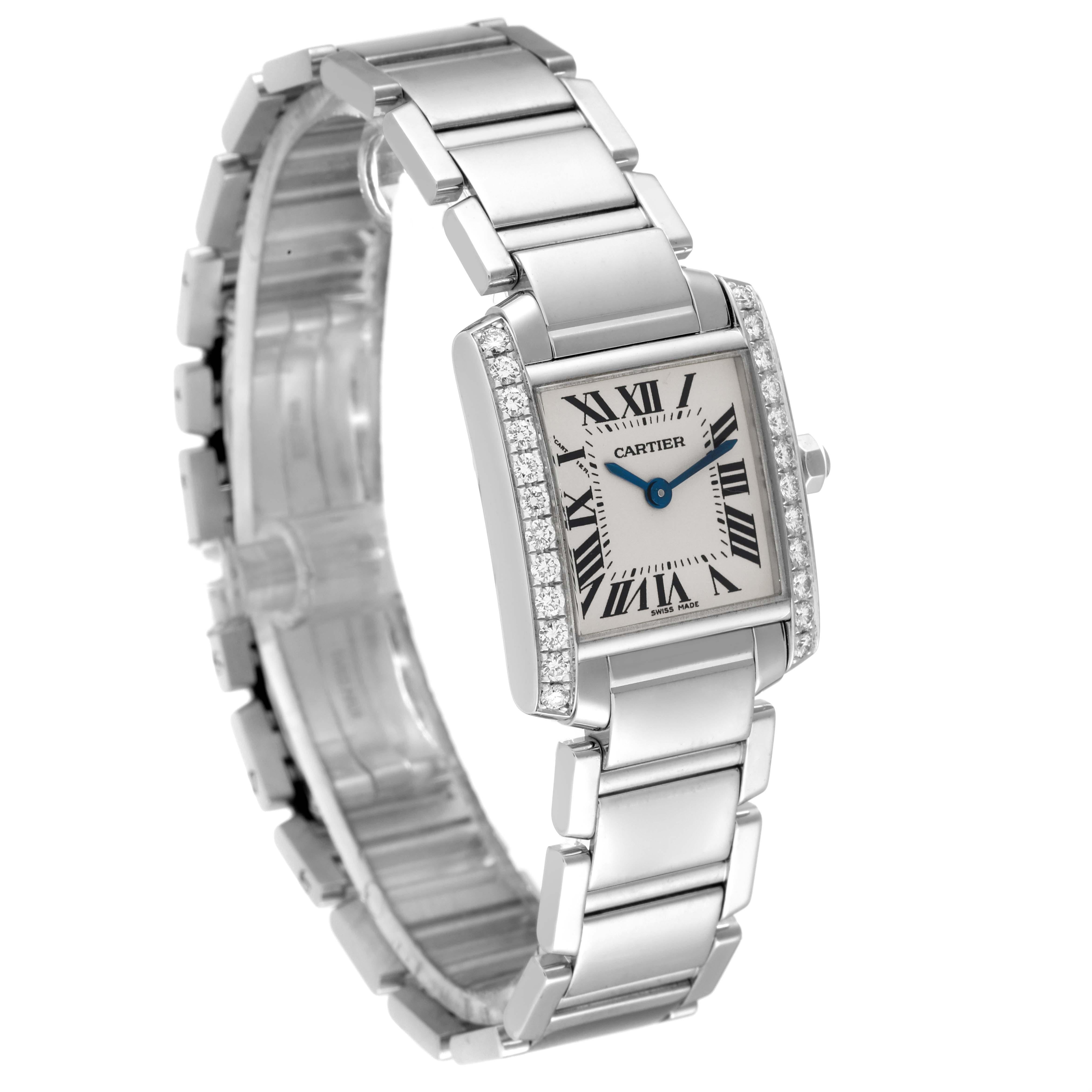 Cartier: WE1002S3 Damenuhr Tank Francaise aus Weißgold mit Diamanten im Zustand „Hervorragend“ in Atlanta, GA