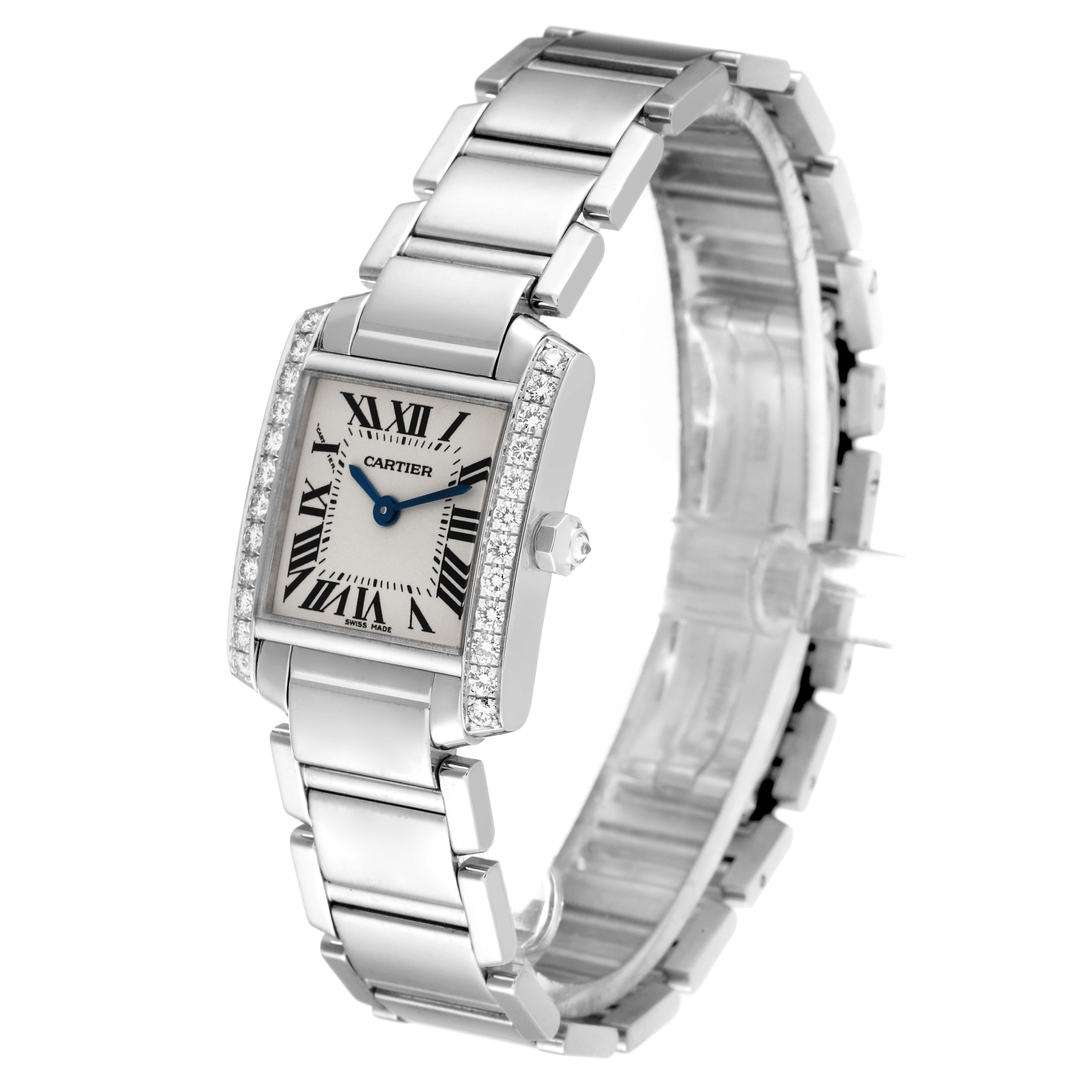 Cartier: WE1002S3 Damenuhr Tank Francaise aus Weißgold mit Diamanten 1