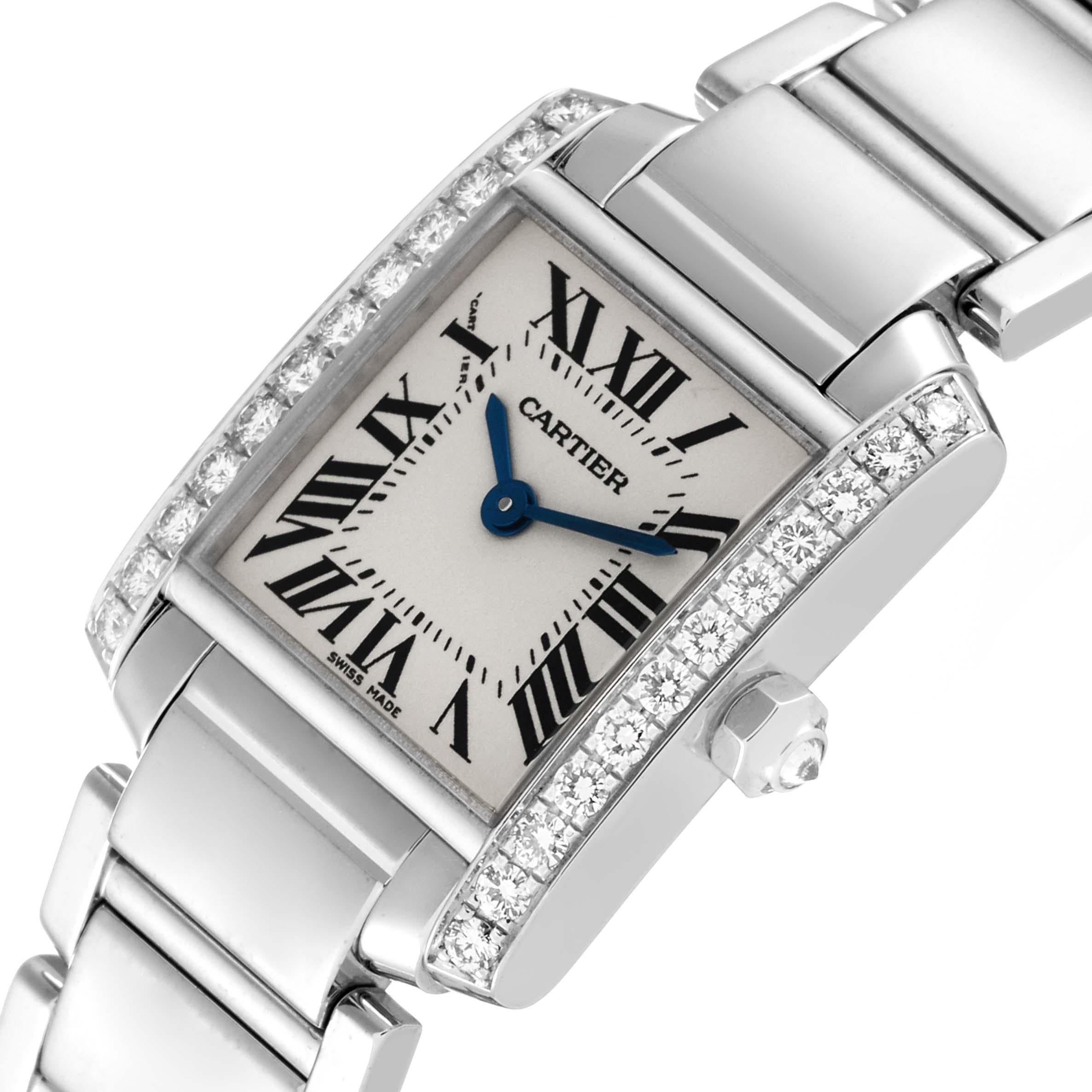 Cartier: WE1002S3 Damenuhr Tank Francaise aus Weißgold mit Diamanten 2