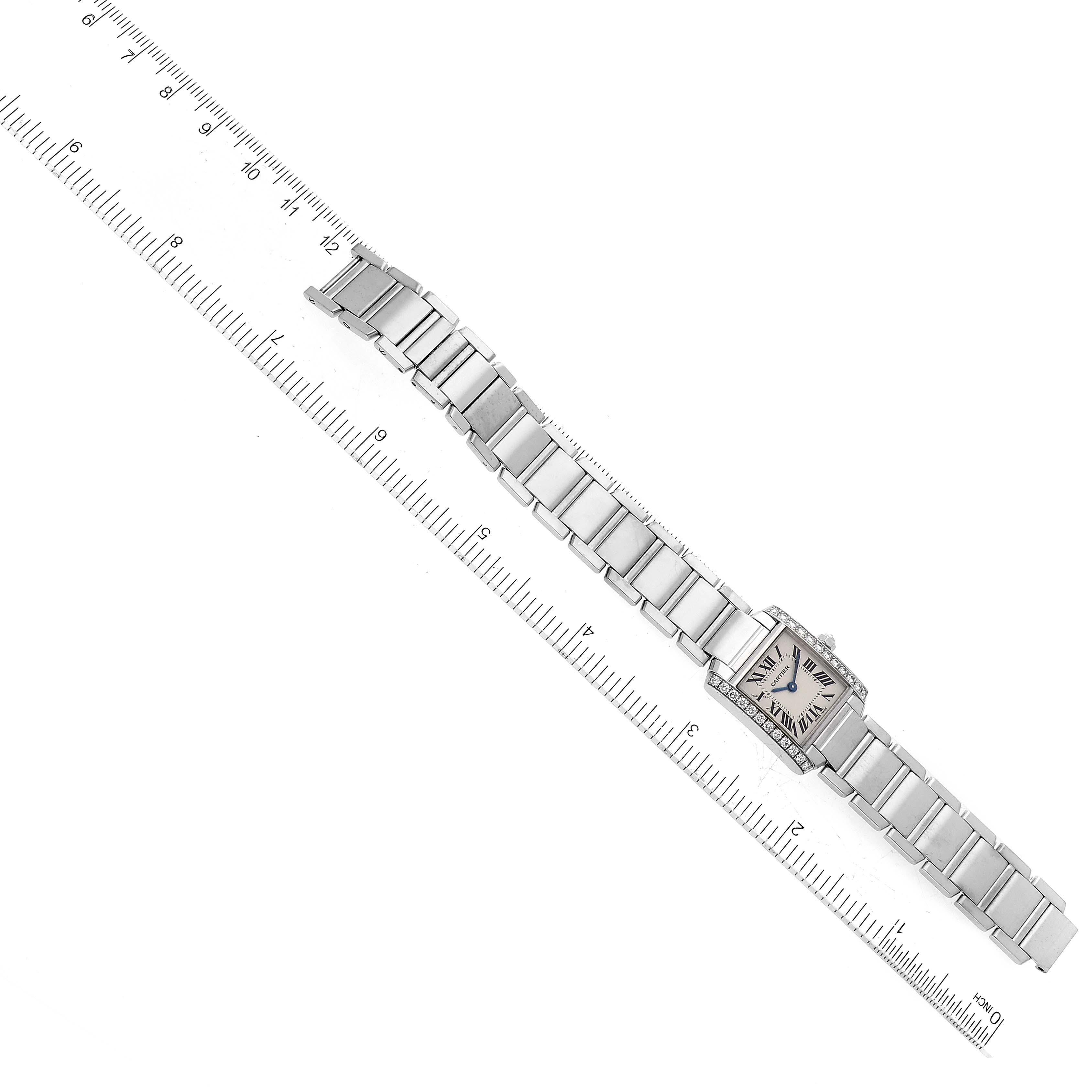 Cartier: WE1002S3 Damenuhr Tank Francaise aus Weißgold mit Diamanten 5