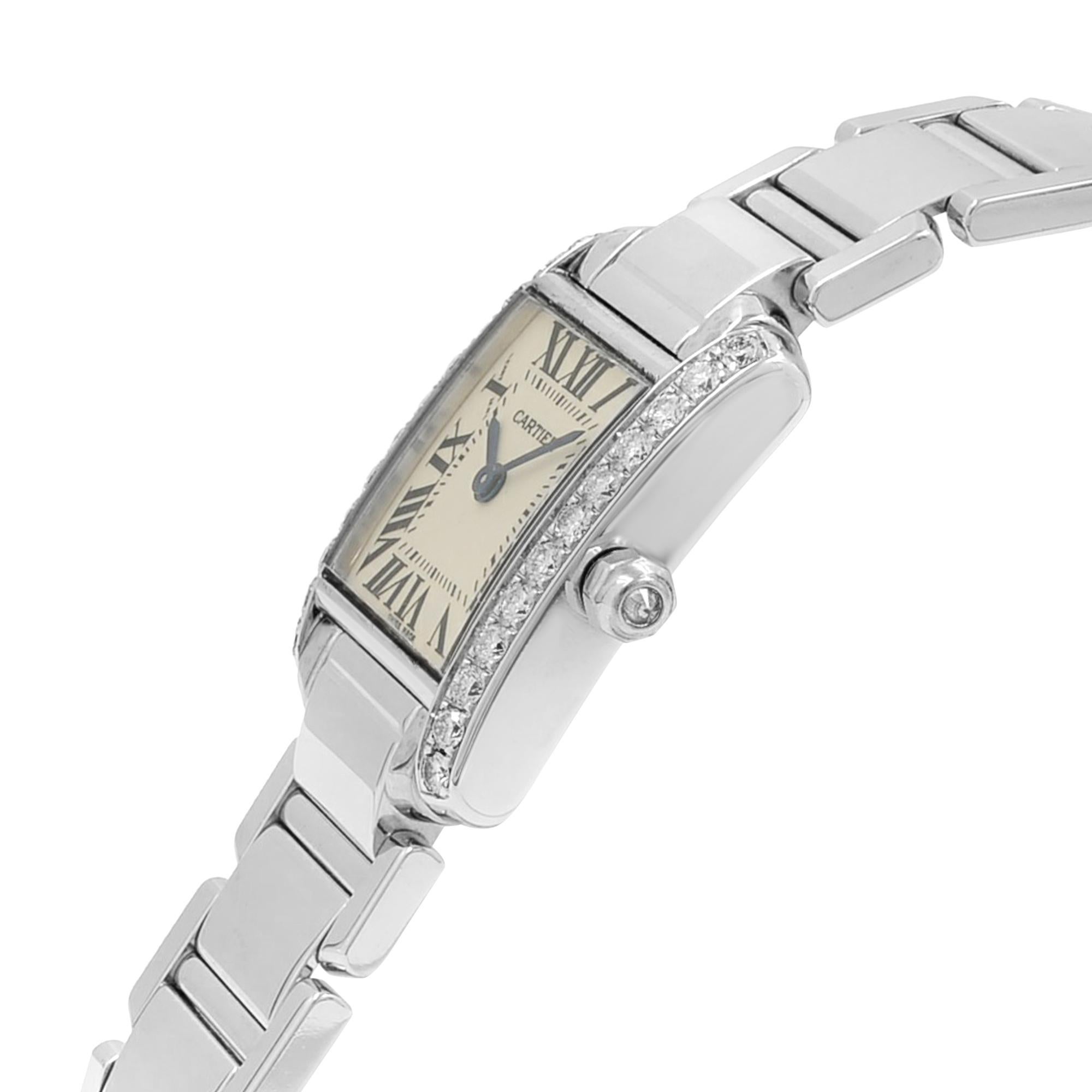 cartier tank francaise white gold with diamonds