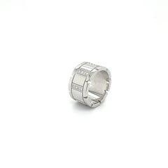 Bague Cartier Tank Française en or blanc avec diamants 51