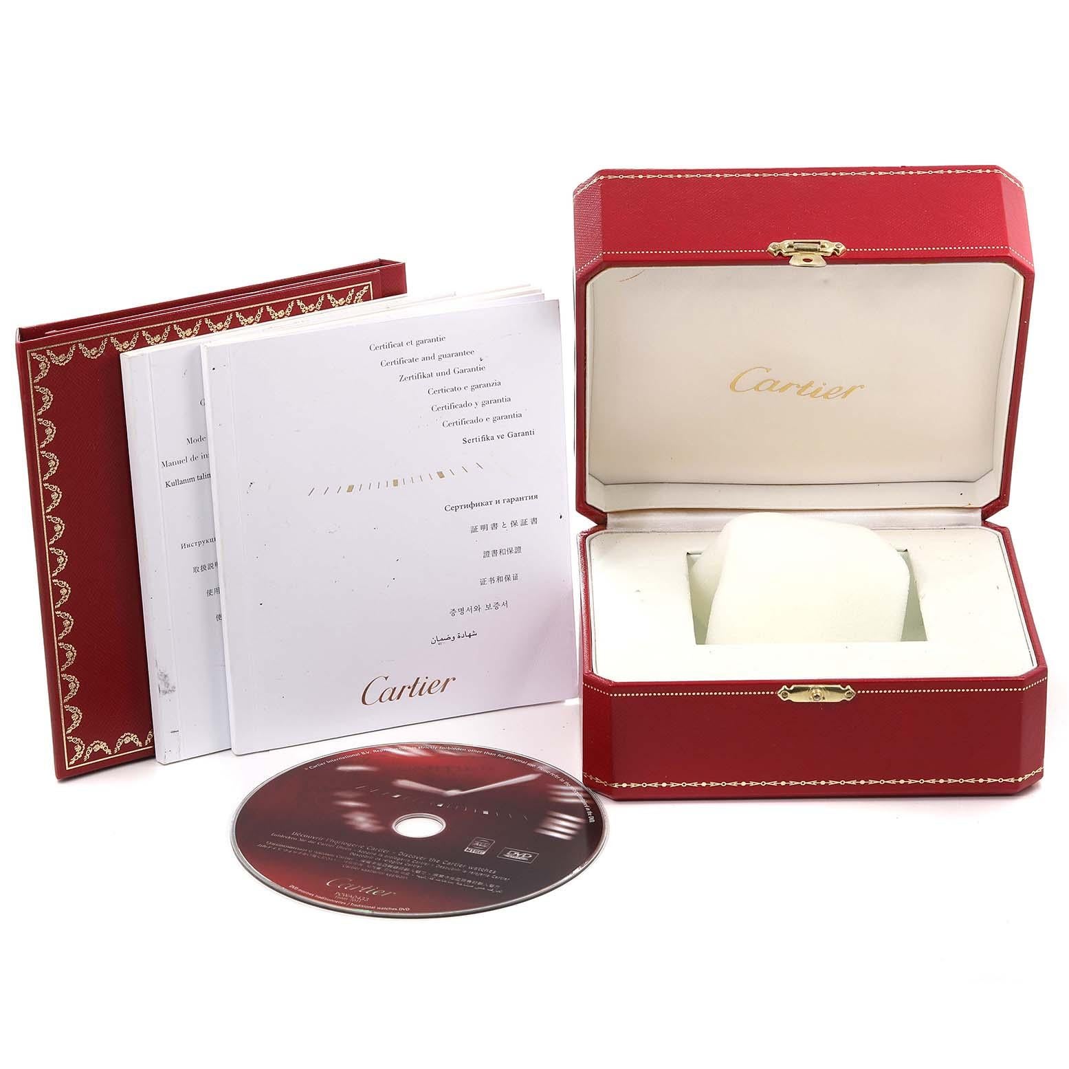 Cartier Tank Francaise Weißgold Quarz Damenuhr W50012S3 Box Papiere im Angebot 6