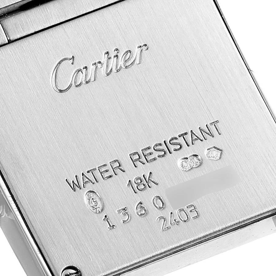 Cartier Tank Francaise White Gold Quartz Ladies Watch W50012S3 In Excellent Condition In Atlanta, GA