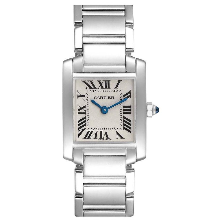 Cartier Pre-owned Tank française 28mm - White