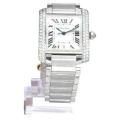 Cartier - Tank Francaise Weißgold mit Diamanten