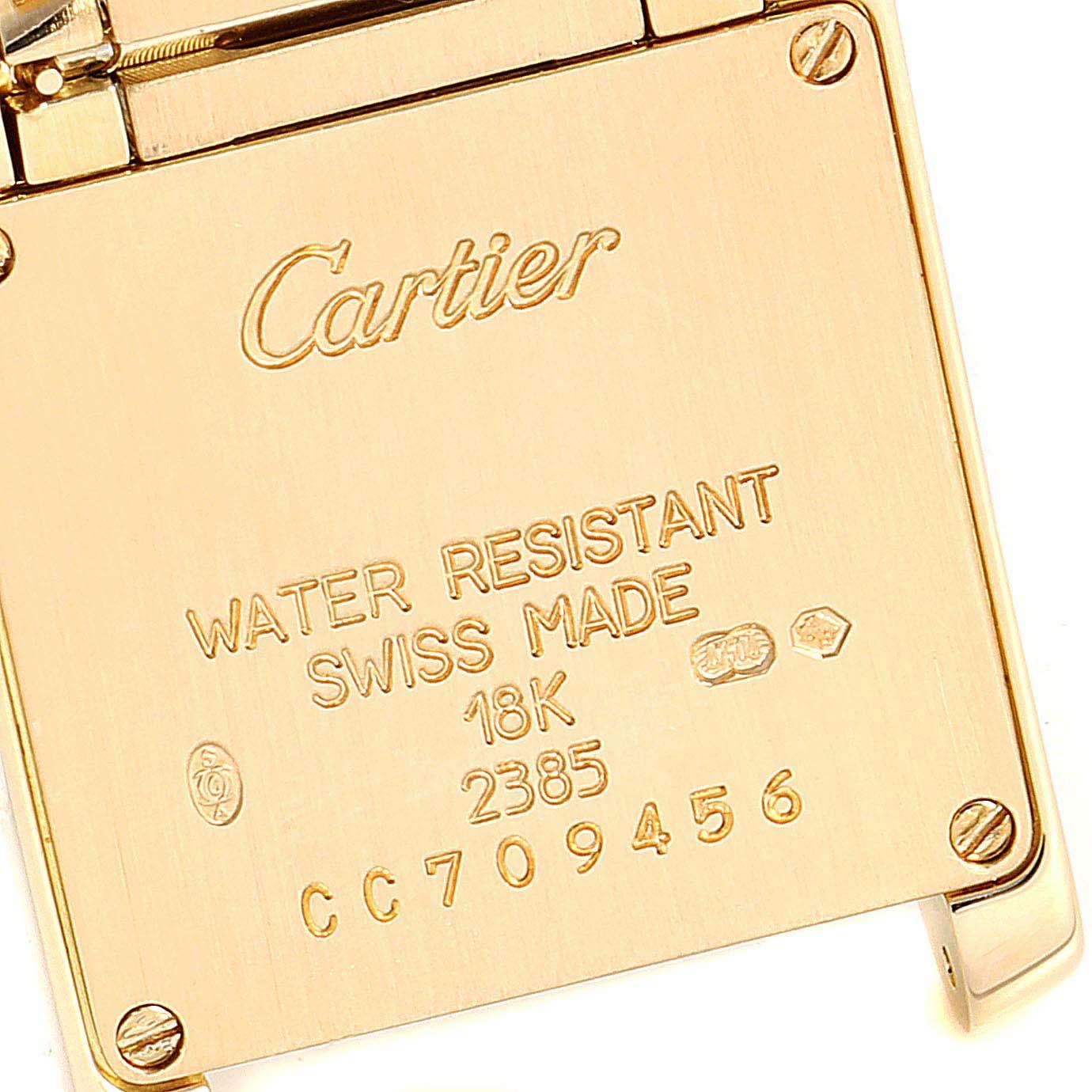 Cartier Tank Francaise Yellow Gold Quartz Ladies Watch W50002N2 For Sale 2
