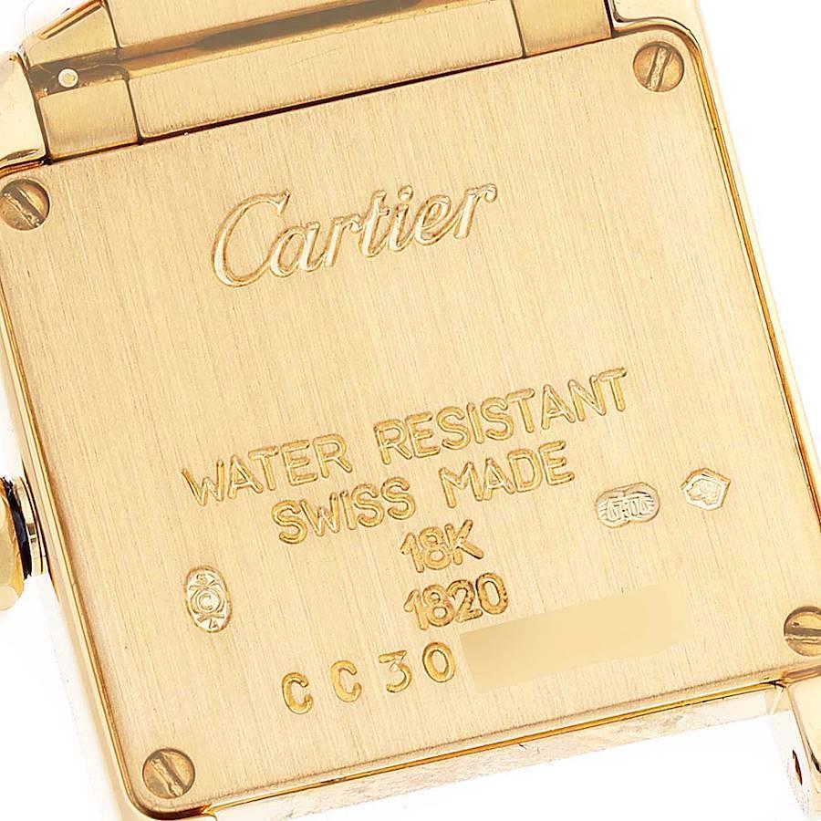 Cartier Tank Francaise Yellow Gold Quartz Ladies Watch W50002N2 In Excellent Condition In Atlanta, GA