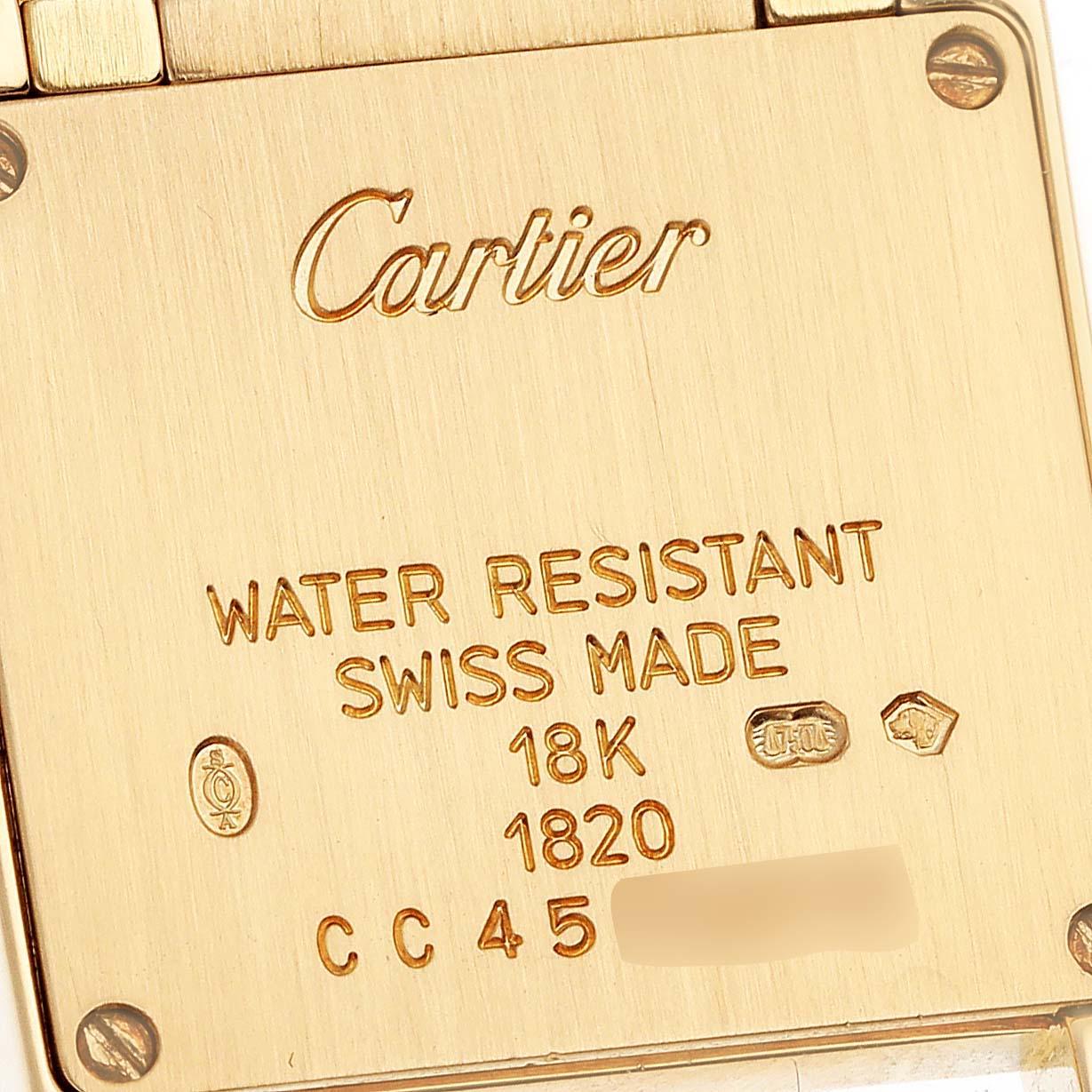 Cartier: Gelbgold-Damenuhr Tank Francaise mit Quarz W50002N2 im Angebot 3