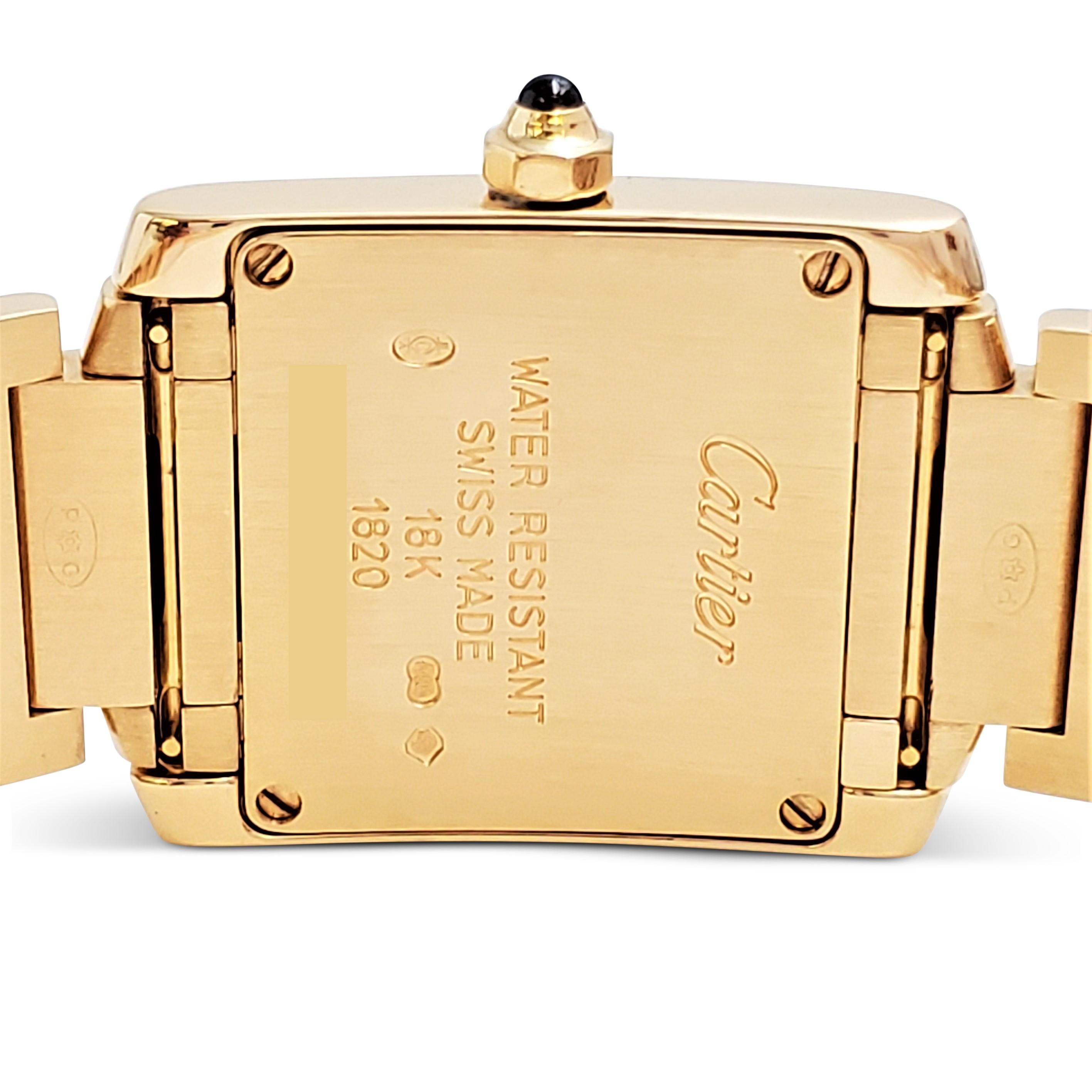 Cartier 'Tank Française' Yellow Gold Watch 2