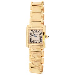 Cartier 'Tank Française' Yellow Gold Watch