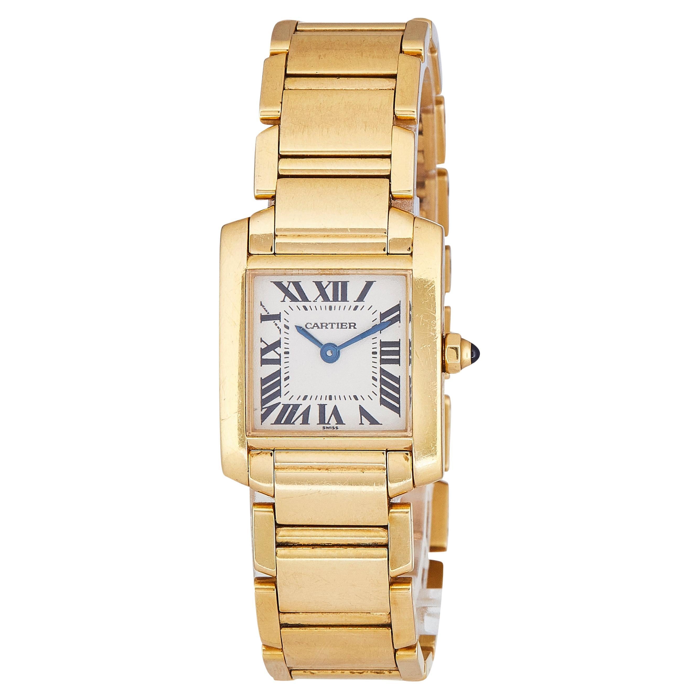 Cartier Tank Française Yellow Gold Wristwatch