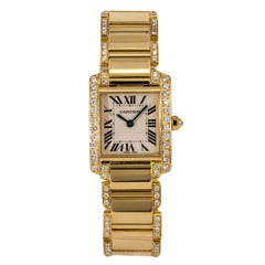 Cartier Tank Francaise WE1001RG, White Dial Certified Authentic