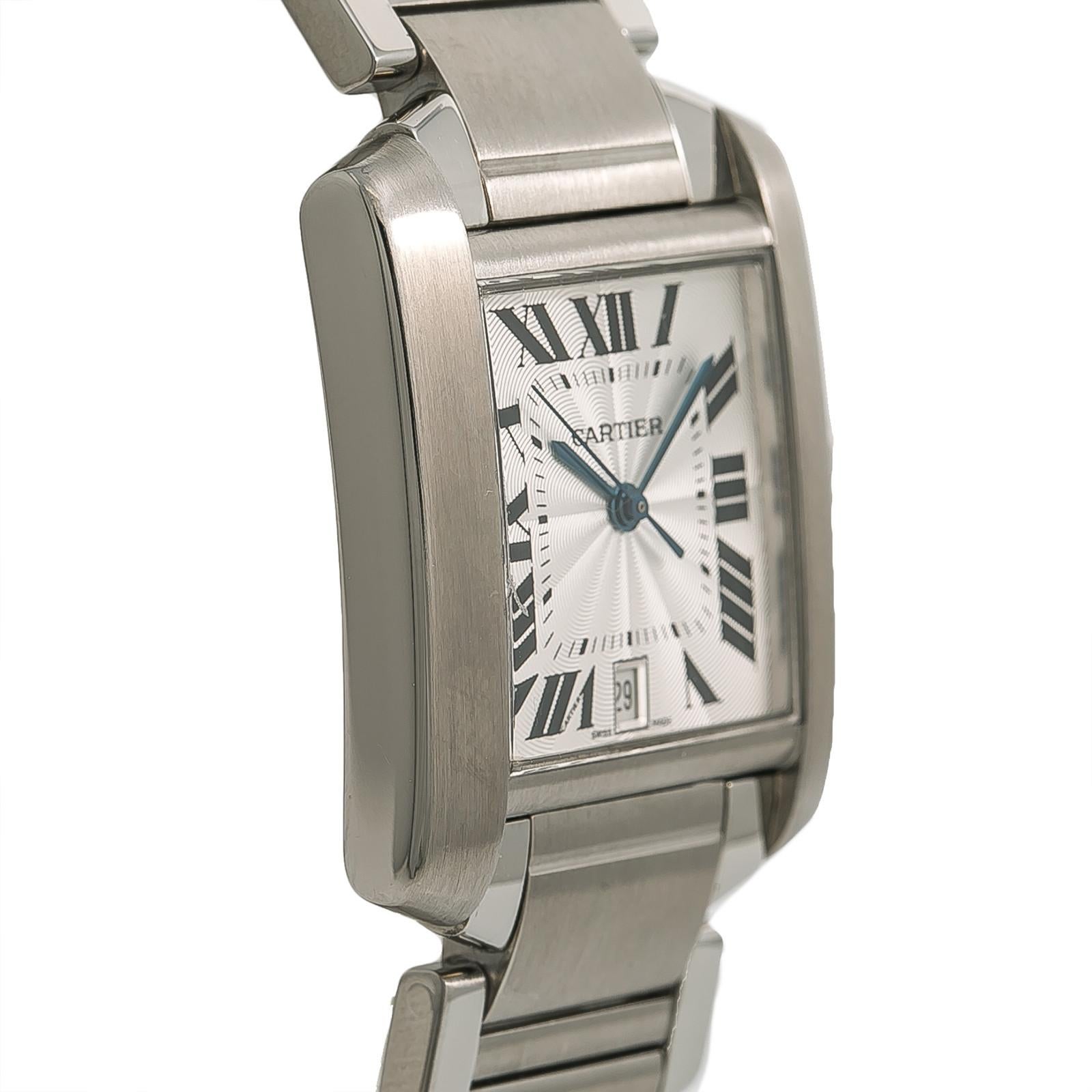 Cartier Tank Francaise2520, Dial Certified Authentic In Excellent Condition For Sale In Miami, FL