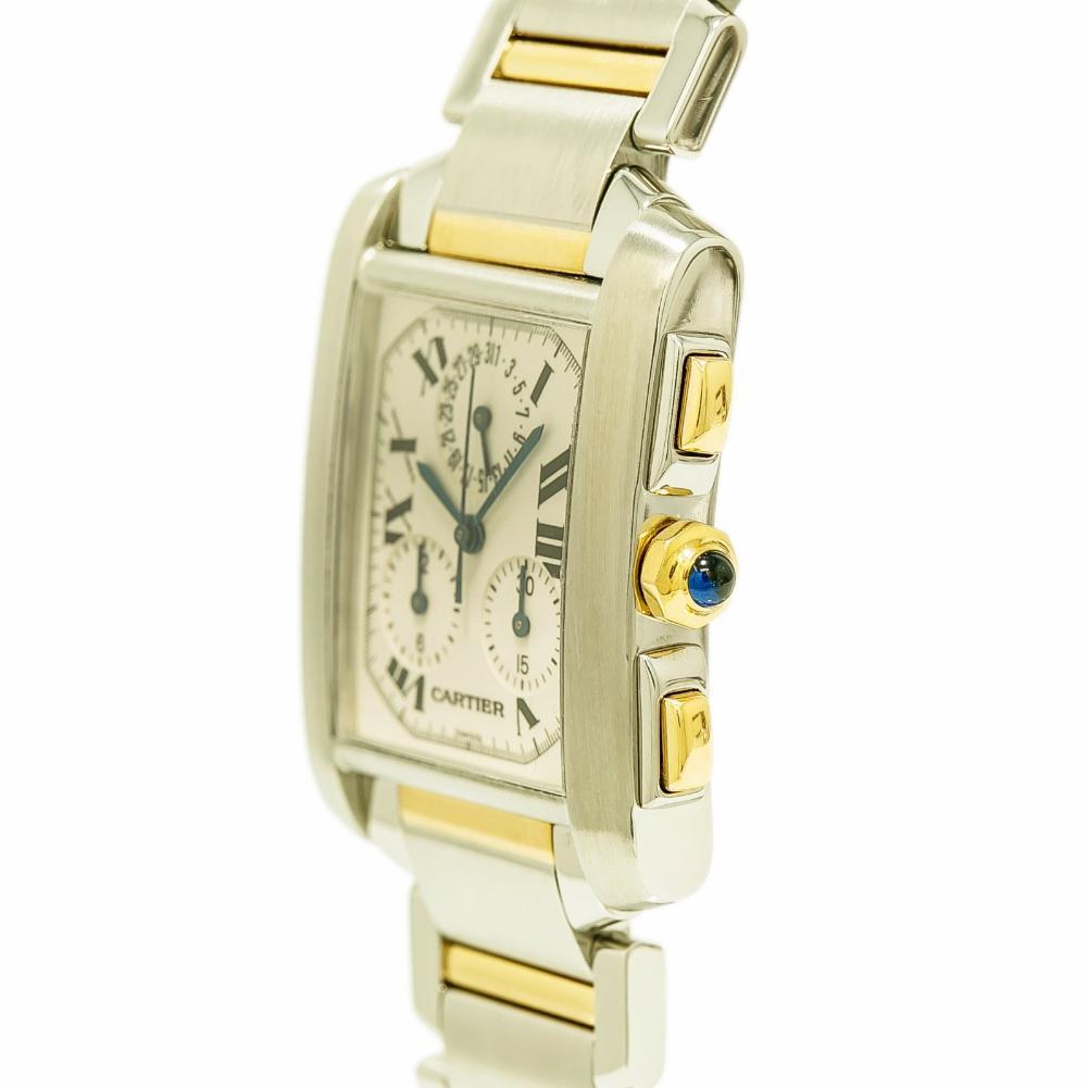 Cartier Tank Francaise 3714, Dial Certified Authentic In Excellent Condition For Sale In Miami, FL